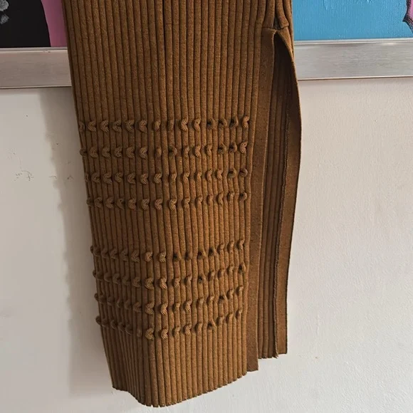 🧡✨ NEW Opening Ceremony Knitted Skirt mustard spilt on the side